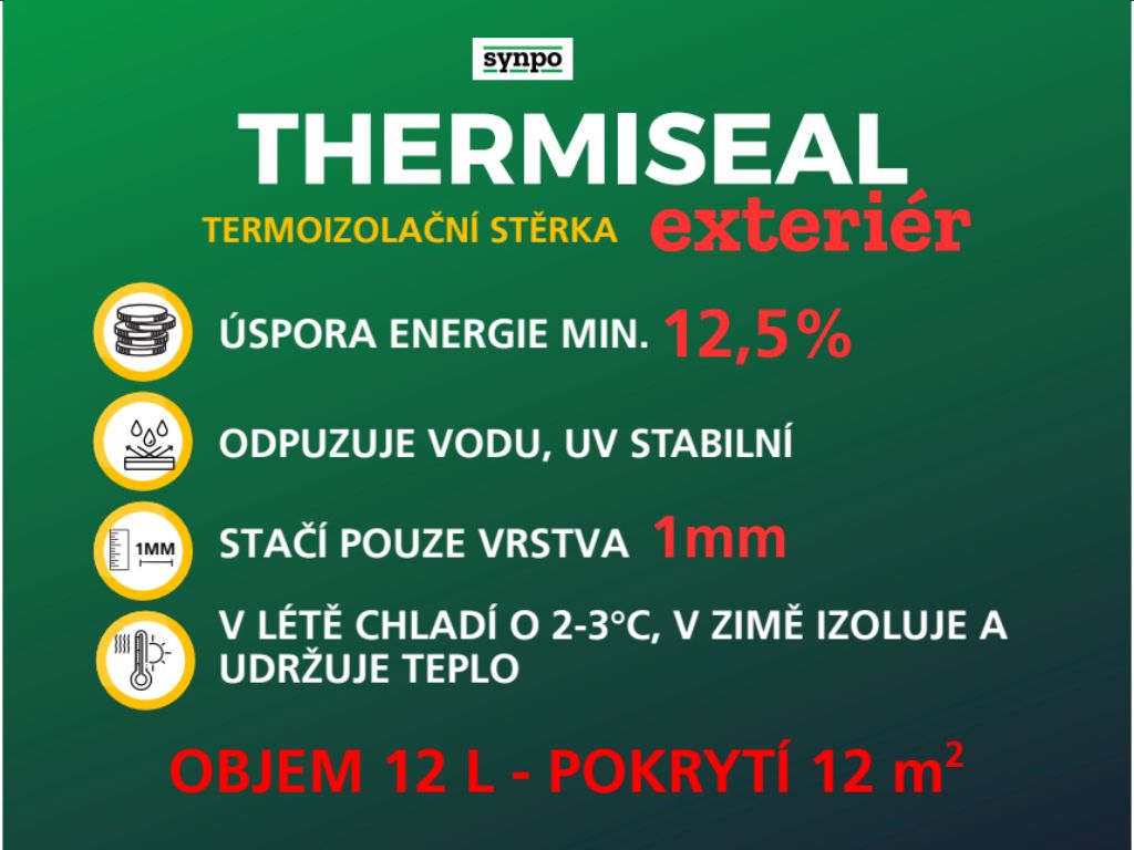 etiketa termoizolační stěrky Thermiseal Exteriér